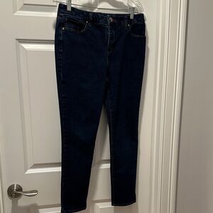 Chico's Dark Blue Skinny Jean “the so slimming girlfriend ankle size 0.5 reg.